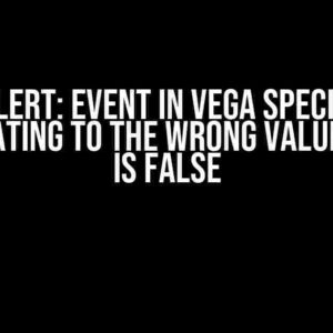 Error Alert: Event in Vega Specification is Evaluating to the Wrong Value when it is False