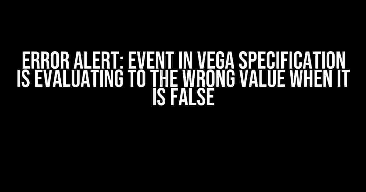 Error Alert: Event in Vega Specification is Evaluating to the Wrong Value when it is False