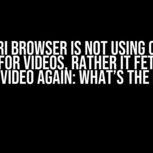 Safari Browser is not using Cache Memory for Videos, rather it fetches the same video again: What’s the Deal?
